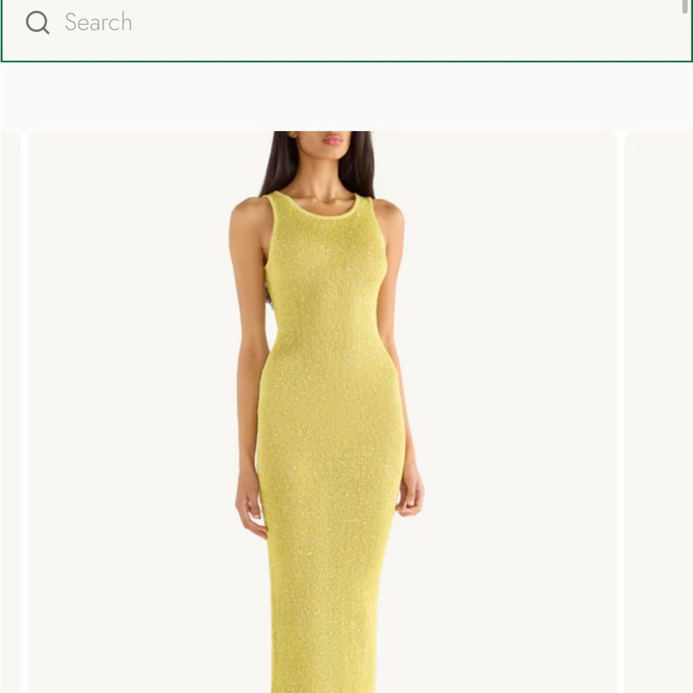 Asta Resort - Natalia Dress - Chartreuse Sequin